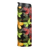 Dunkles Herbst-Muster Thermosbecher (Nach rechts gedreht)
