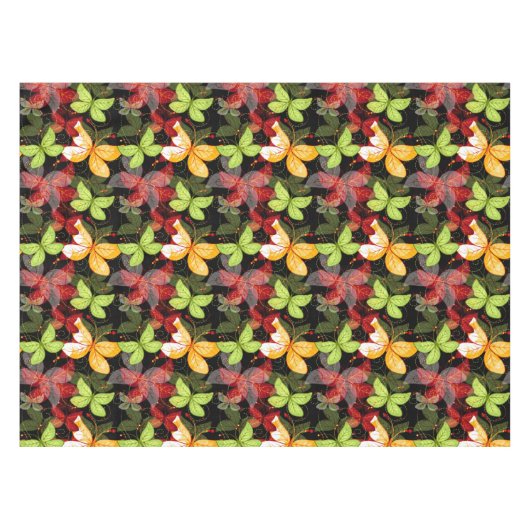 Dunkles Herbst-Muster Tischdecke (Vorderseite (Horizontal))