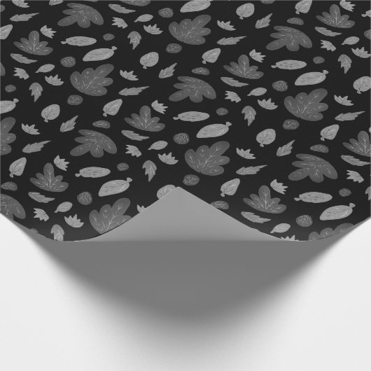 Dunkles Herbstblatt Geschenkpapier (Ecke)