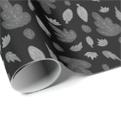 Dunkles Herbstblatt Geschenkpapier (Rolleneckpunkt)