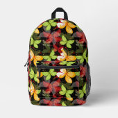 Dunkles Herbstmuster Bedruckter Rucksack (Vorderseite)