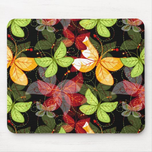 Dunkles Herbstmuster Mousepad (Vorne)