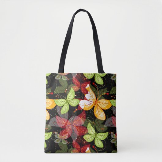 Dunkles Herbstmuster Tasche (Vorderseite)