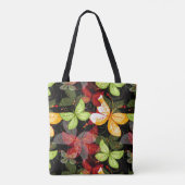 Dunkles Herbstmuster Tasche (Rückseite)