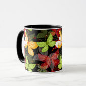 Dunkles Herbstmuster Tasse (Vorderseite Links)