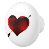 Dunkles Herz mit Goldrausch, Ziehen, Stift Keramikknauf (Rechts)