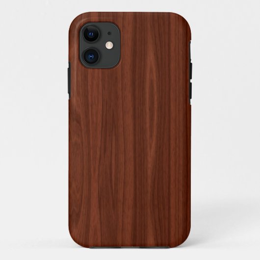 Dunkles Holz Case-Mate iPhone Hülle (Rückseite)