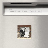 Dunkles Holz Foto Speichern Sie das Datumsfenster Magnet (In Situ (Geschirrspüler))