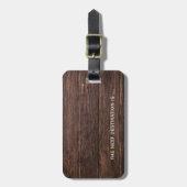 Dunkles Holz für seinen Gepäckträger Gepäckanhänger (Vorderseite vertikal)