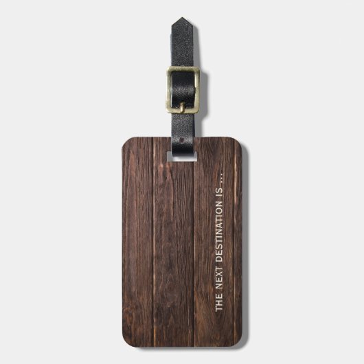 Dunkles Holz für seinen Gepäckträger Gepäckanhänger (Vorderseite vertikal)