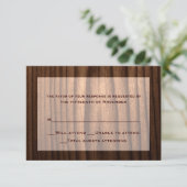 Dunkles Holz Land Hochzeitskarte RSVP Karte (Stehend Vorderseite)
