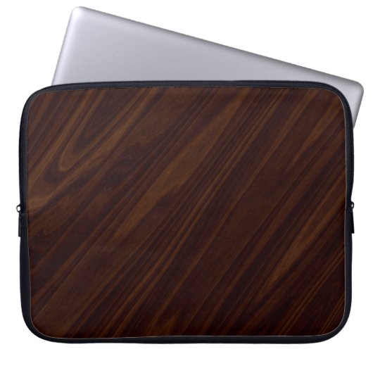 Dunkles Holz Laptopschutzhülle (Vorderseite)