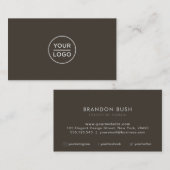 Dunkles Holz rustikal braun Logo-Visitenkarten Visitenkarte (Vorne/Hinten)