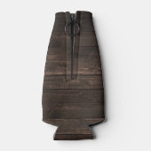Dunkles Holz Rustikaler Western Look Flaschenkühler (Rückseite)