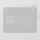 Dunkles Holz SAVE THE DATE rustikales Hochzeitssem Ankündigungspostkarte (Rückseite)