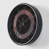 Dunkles Holz sieht römische Zahlen schön aus Uhr (Winkel)