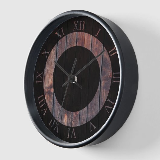 Dunkles Holz sieht römische Zahlen schön aus Uhr (Winkel)