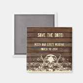 Dunkles Holz speichert das Datumsfenster Magnet (Vorderseite/Rückseite)