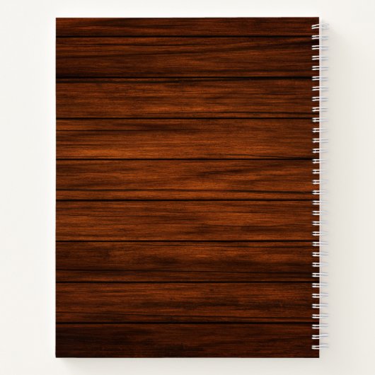 Dunkles Holz & Spitzenrezept Buch (Rückseite)