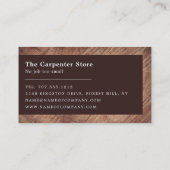 Dunkles Holz, Tischler, Tischler Visitenkarte (Rückseite)