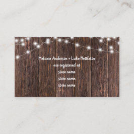 Dunkles Holz und Brautparty - Geschenkgutschrift Begleitkarte