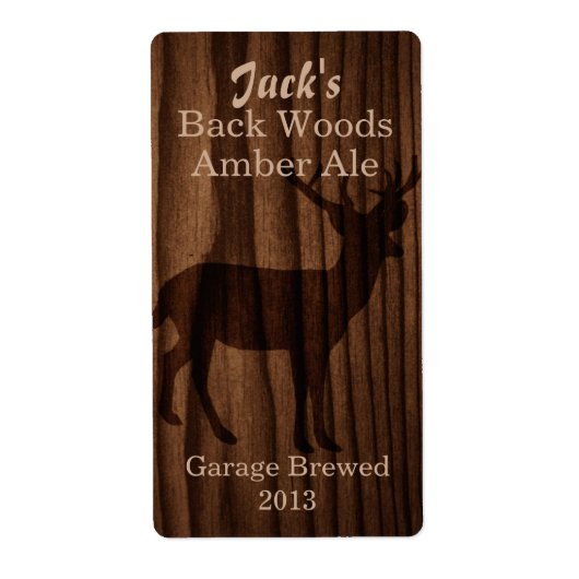 Dunkles Holz und Hirsche Silhouette Zuhause Brew B (Vorne)
