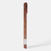 dunkles Holz und modern personalisiert iPhone Hülle (Rechte Seite)