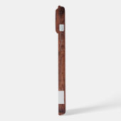dunkles Holz und modern personalisiert iPhone Hülle (Linke Seite)