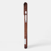 dunkles Holz und moderne Personalisierung iPhone Hülle (Linke Seite)