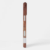 dunkles Holz und moderne Personalisierung iPhone Hülle (Rechte Seite)