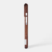 dunkles Holz und modernes personalisiertes  iPhone 16 Hülle (Linke Seite)