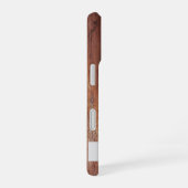 dunkles Holz und modernes personalisiertes  iPhone 16 Hülle (Rechte Seite)