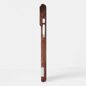 dunkles Holz und modernes personalisiertes iPhone Hülle (Linke Seite)