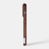dunkles Holz und modernes Personalisiertes  iPhone Hülle (Linke Seite)