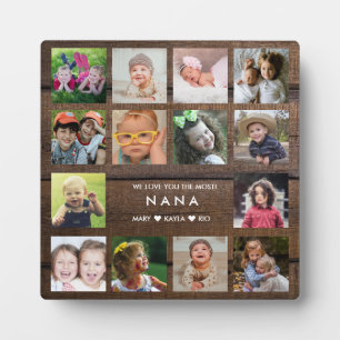 Dunkles Holz Wir Liebe Sie Nana 14 Foto Collage Fotoplatte