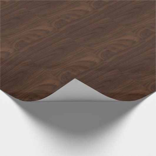Dunkles Holzkörnpapier Geschenkpapier (Ecke)