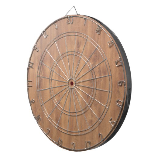 Dunkles Holzmuster Dartscheibe (Vorderseite rechts)