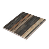 Dunkles Holzmuster Fliese (Seite)