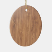 Dunkles Holzmuster Keramik Ornament (Rechts)