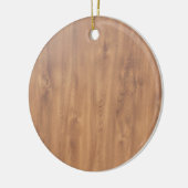 Dunkles Holzmuster Keramik Ornament (Links)