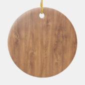 Dunkles Holzmuster Keramik Ornament (Hinten)