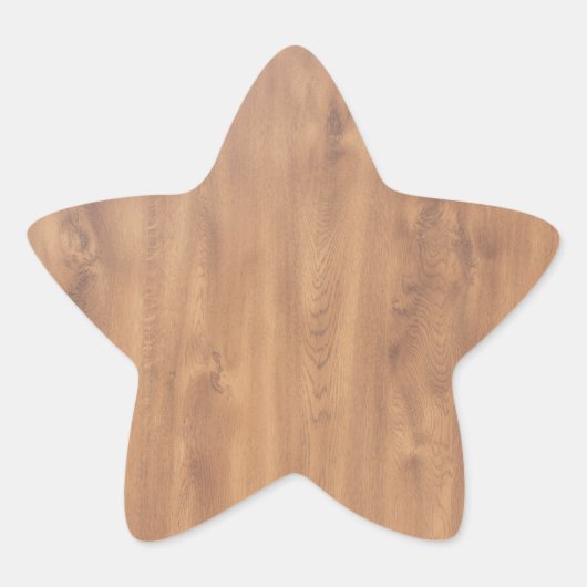 Dunkles Holzmuster Stern-Aufkleber (Vorderseite)