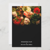 Dunkles hübsches, elegantes Probe Einladung (Rückseite)