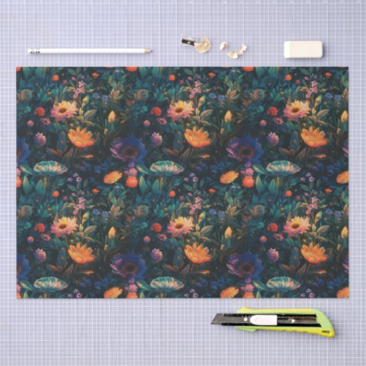 Dunkles Hütte Garden Tissue Paper Seidenpapier (Handwerk)