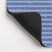 Dunkles Indigo-Glitter-Style-Horizontalstreifenmus Mousepad (Ecke)