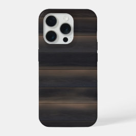 Dunkles Japandi-Angebranntes Holz-Kohle-Minimalist iPhone 15 Pro Hülle