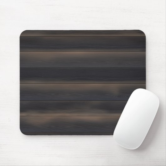 Dunkles Japandi-Angebranntes Holz-Kohle-Minimalist Mousepad (Mit Mouse)