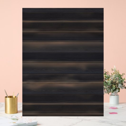 Dunkles Japandi-Anthrazit-Holz-Kohle-Minimalist Acrylschild (Hochzeit)
