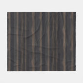 Dunkles Japandi-Anthrazit Holz Minimalist Fleecedecke (Vorderseite (Horizontal))