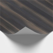 Dunkles Japandi-Anthrazit-Holz-Minimalist Geschenkpapier (Ecke)